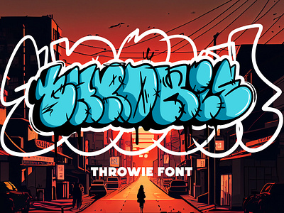 Throwie design font graffiti graphic design illustration typography vector