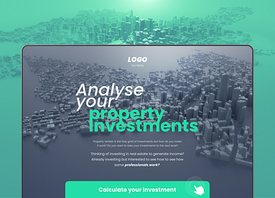 Property Investment analyzer application company investment market property real estate report service table ui ux website