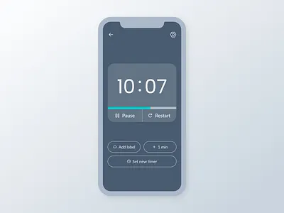 Countdown Timer Design app design application countdown countdown timer daily ui 14 dailyui dailyui 14 graphic design gray grey ios iphone popular time timer ui ui design ux