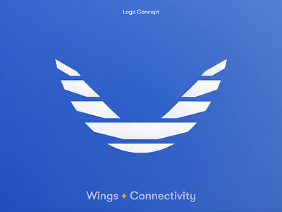 Logo Concept: Wings + Connectivity branding color concept connectivity data usage logo motion telecom wings