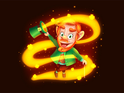 The funny Leprechaun branding cartoon character design children art children book illustratration childrens book cute digital art digital illustration digital painting illustration kidlit kidlitart kids art kids book kids illustration mascot photoshop picture book procreate