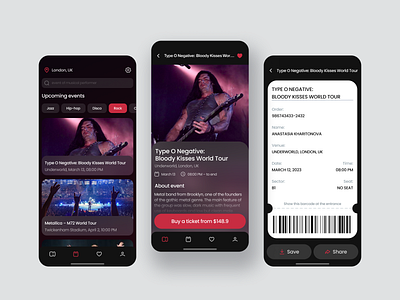 Event mobile app concept app mobile app ui ux