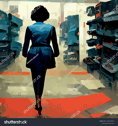 vector illustration of a factory boss business woman design female boss graphic design illustration vector vectorart