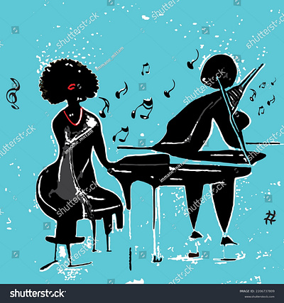 silhouette vector illustration design graphic design illustration piano silhouette vec vectorart violin