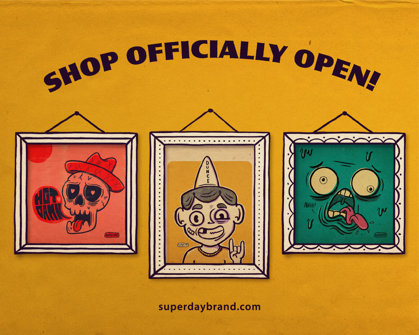 Shop Officially Open! adobe illustrator brand business creative e commerce ecommerce goods identity merch online online store original artwork photoshop prints procreate shop shop open small business store support small business