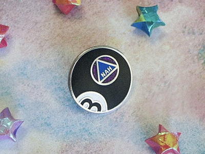 Magic 8 Ball Enamel Pin astrology enamel pin fortune telling future lapel pin magic 8 ball pin product design
