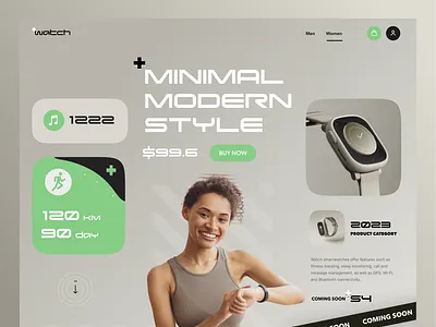 Web Hero - Watch branding cart creative design e commerce ecommerce hero illustration logo online shop online store product design shopping store uidesign ux web design web hero webdesign