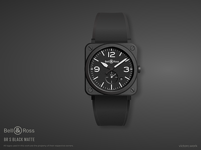 A Bell & Ross watch • Made in Figma aviator bell ross black design drawing elegance figma gradient illustration luxury product product mockup realistic shading shadow skeuomorphism vector watch