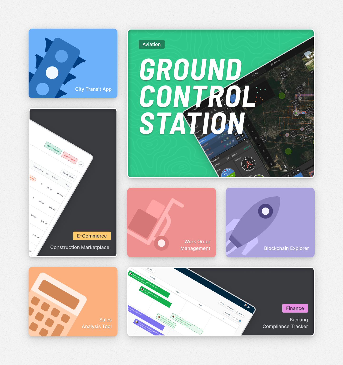 Project Thumbnail Cards bold color card image texture modern noise portfolio project svg texture ui