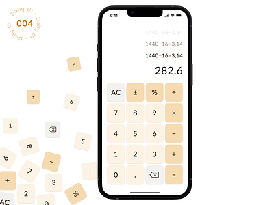 Daily UI Challenge - Day 4: Calculator app design logo typography ui ux