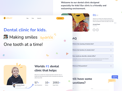 Dental Clinic Landing Page landing page ui web web design website