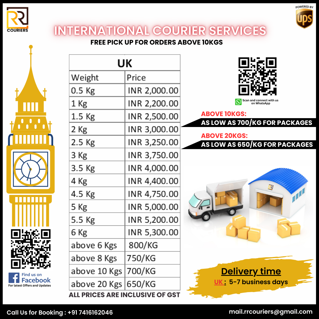 UK Prices by RR COURIERS on Dribbble