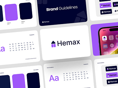 Hemax-Real estate Branding 3d animation branding design graphic design home logo illustration logo motion graphics real estate typography ui ux vector