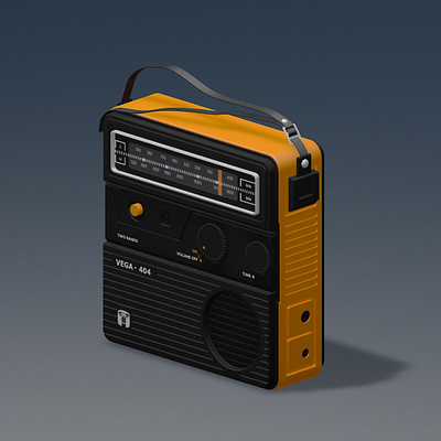 Vintage Vega 404 Radio 3d 3dart 3dmodeling cinema4d digitalart modeling player playermodel radio vintage vintagestyle