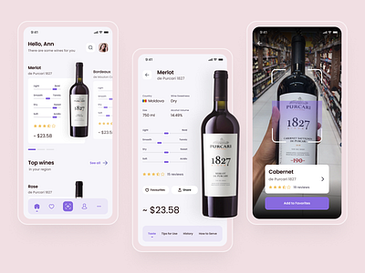 Wine checker - app concept app concept ui ux wine