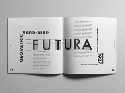 Futura Type Specimen Booklet artistic bauhaus black and white booklet design futura graphic design movement saddle stitched specimen type type specimen typography
