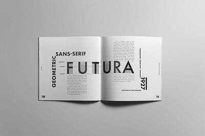 Futura Type Specimen Booklet artistic bauhaus black and white booklet design futura graphic design movement saddle stitched specimen type type specimen typography