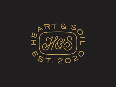 Heart & Soil badge branding fashion heart illustration lettering lockup logo modern script supplement typography