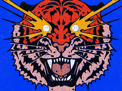 怨霊 adobe illustrator angry book cartoon cat character cover design graphic design illustration old retro texture tiger vector vintage vinyl
