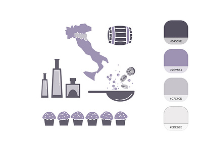 Vinegar Graphics and Color Palette branding design graphic design illustration vector
