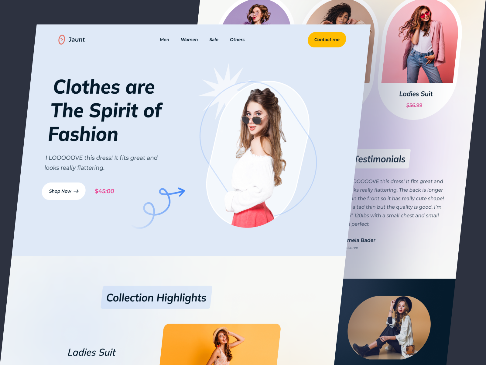 Fashion Clothing Landing Page by FalconThought for FalconThought - UX ...