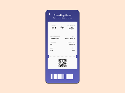 Daily UI 024 - Boarding Pass app dailyui design graphic design ui ux