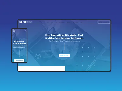 Blue Steele Solutions blue blue steele blue steele solutions branding broken grid business card design ebook gradient graphic design iconography steele ui website xd