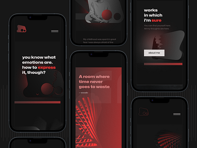 woodo. mobile showcase branding concept mobile ui