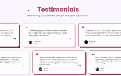 Daily UI #039 - Testimonials animation dailyui039 design reviews testimonials uxui website review section