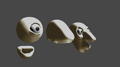 Parts of a character 3d animation