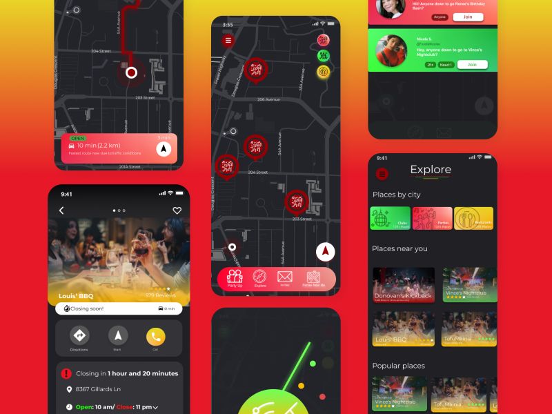 WYA- Social Gathering App app branding design graphic design product design ui ux