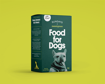 SUNDAYS x Sweetgreen box branding cartoon design dog food dogs illustration mockup packaging sundays 4 dogs sweetgreen