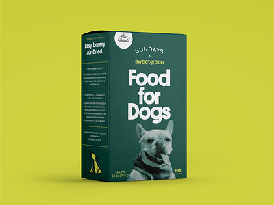 SUNDAYS x Sweetgreen box branding cartoon design dog food dogs illustration mockup packaging sundays 4 dogs sweetgreen