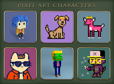 2D/3D Pixel Art 3d nft cartoon character nft nft art pixel art pixel art character pixel art illustration pixel art nft voxel voxel nft