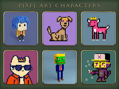 2D/3D Pixel Art 3d nft cartoon character nft nft art pixel art pixel art character pixel art illustration pixel art nft voxel voxel nft