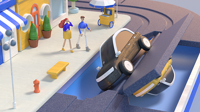 Uber Upgrade Exploration 3d animation c4d character cinema 4d design motion graphics octane uber ui