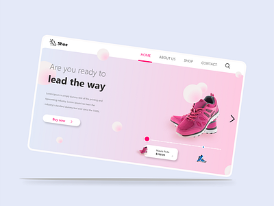 Shoe website Design :Landing page design homepage landing page ui ux website