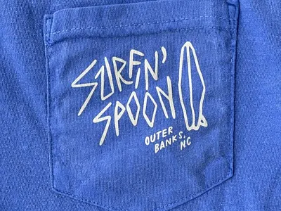 Surfin Spoon Tee frontpocket froyo frozenyogurt illustration nc obx outerbanks procreate surfinspoon teedesign tshirt