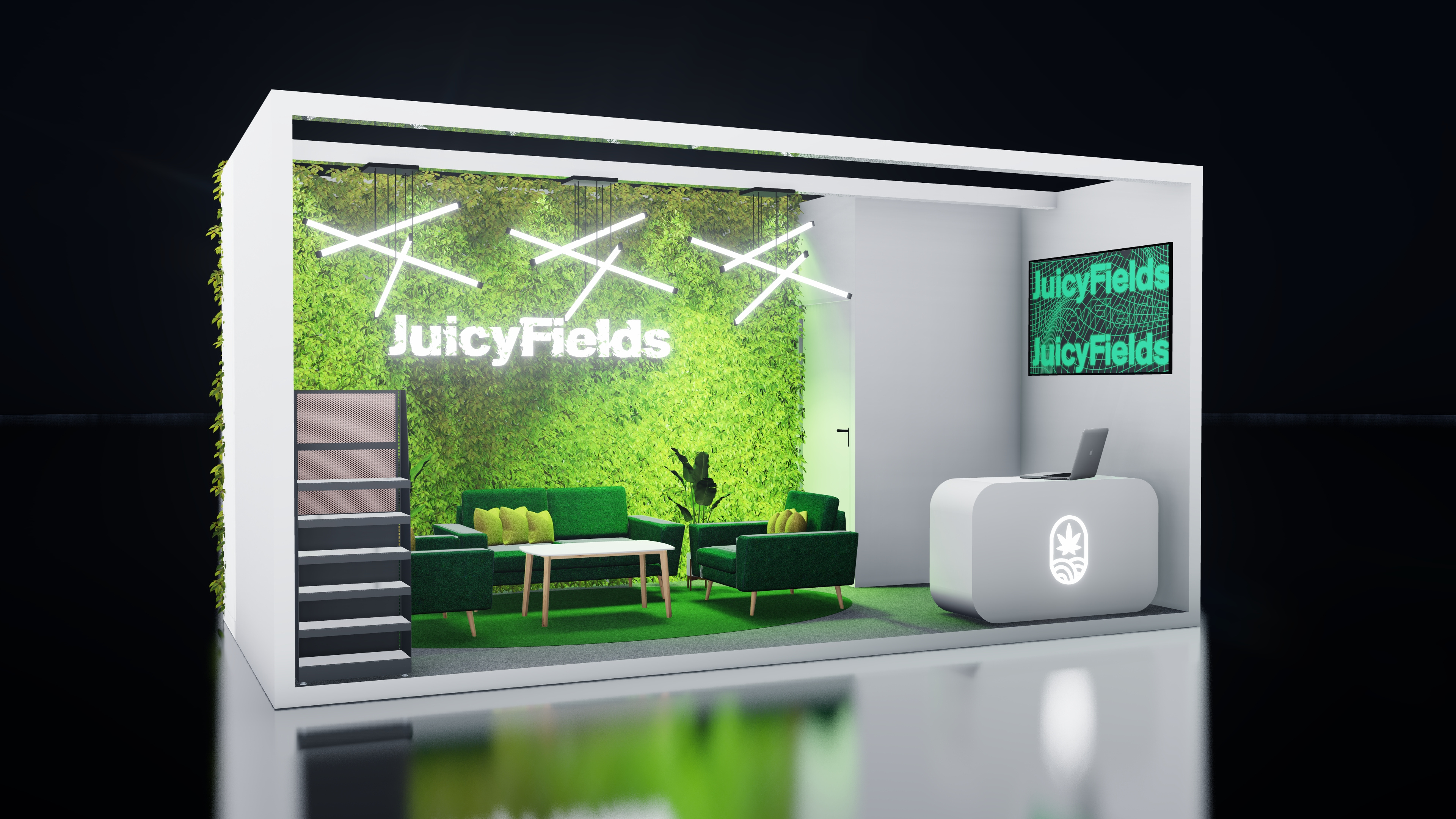 Booth Design for Juicy Fields exhibition stand design