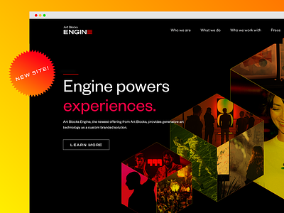 Art Blocks Engine website rebrand branding design hero logo logotype