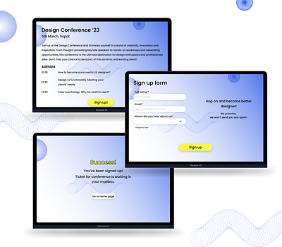 Signing Up For Conference design ui ux