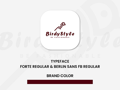 "BirdyStyle" Logo for a clothing brand adobe illustrator branding clothing brand design graphic design logo logo design marketing