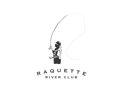 Raquette River Club Logo branding hand-drawn identity illustration logo