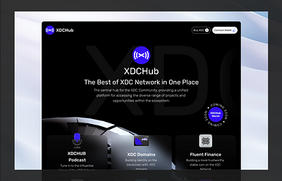 Website Blockchain - XDC Hub framer motion graphics ui design webdesign