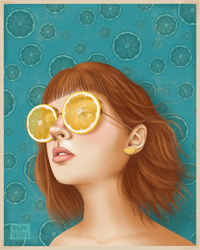 Lemon Woman art design digital digitalart drawing illustration sketch