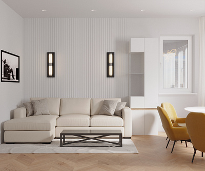 Loft-style apartment 3d 3dsmax 3dvisualization architecture coronarender design dinning graphic design homedecor illustration interior interiordesign visualization