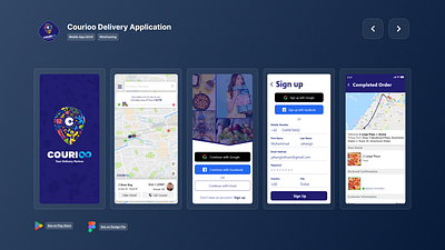 Courioo Mobile Apps app design figma graphicdesign mobile ui uiux design