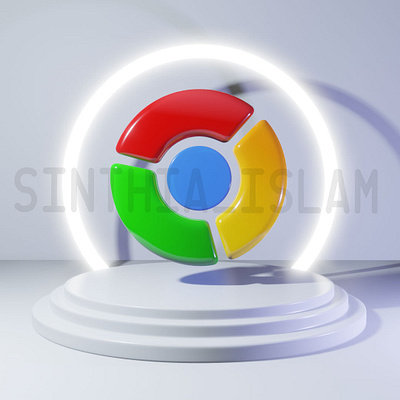 3D Icon/Logo Chrome Browser 3d 3d design 3d icon 3d logo app blender branding chrome design graphic design icon illustration logo photoshop ui