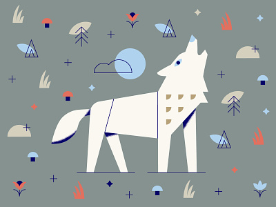 We Move to Heal: Wolf Nature Guide animal art branding clean concept design earth flat graphic design icon icons illustration illustrator minimal vector wolf