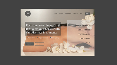 A SPA COMPANY LANDING PAGE app branding dailyui design graphic design illustration logo ui ux vector